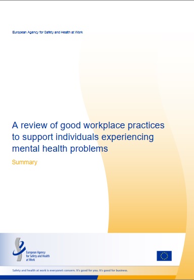 Cover of the Summary of A review of good workplace practices to support individuals experiencing mental health problems