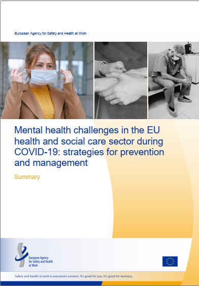 Cover of the Summary - Mental health challenges in the EU health and social care sector during COVID-19: strategies for prevention and management