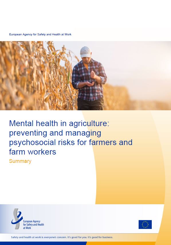 Cover of the Summary - Mental health in agriculture: preventing and managing psychosocial risks for farmers and farm workers