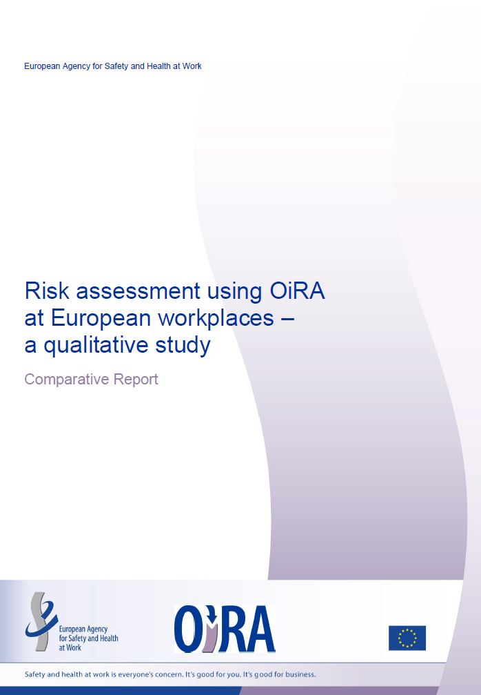 Cover of the report Risk assessment using OiRA at European workplaces – a qualitative study 