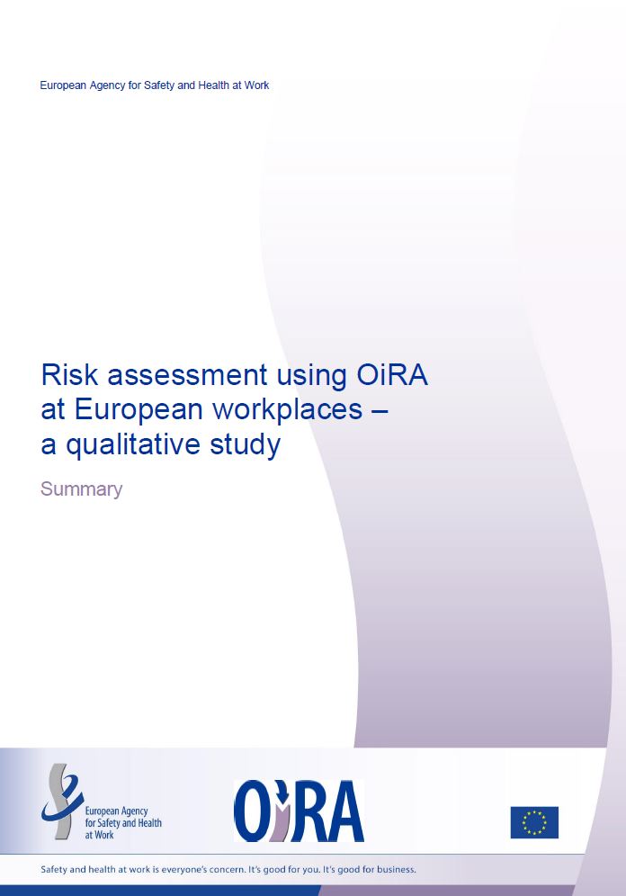 Cover of the Summary Risk assessment using OiRA at European workplaces – a qualitative study 