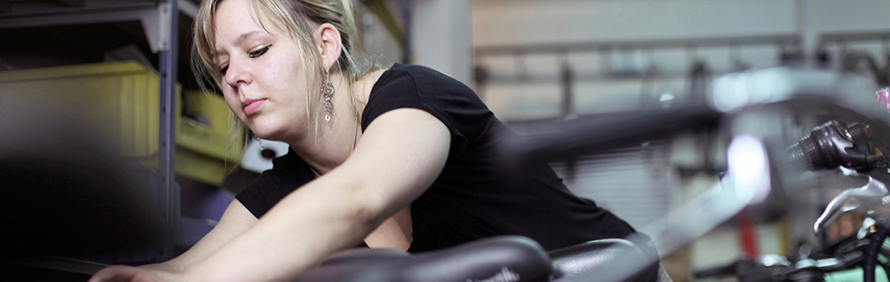 Female worker at the workplace