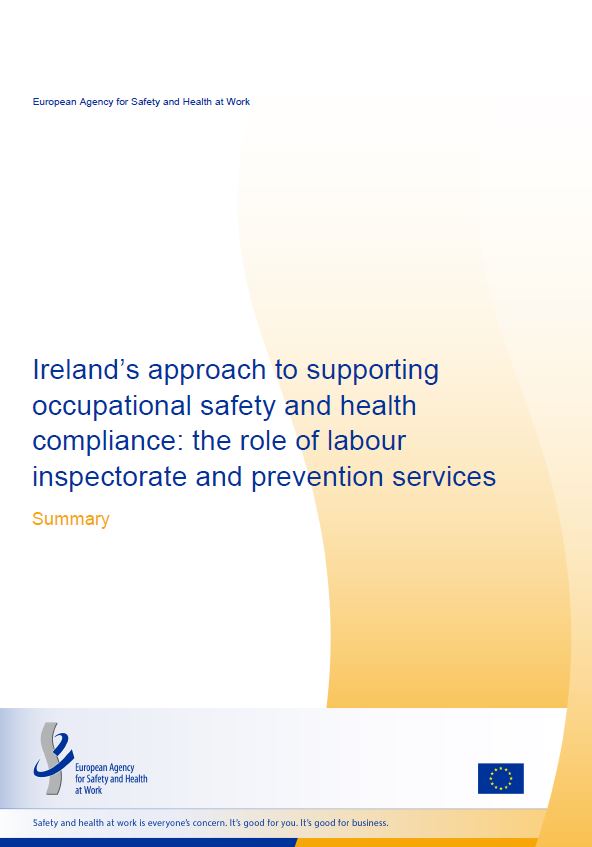 Cover of the summary Ireland’s approach to supporting occupational safety and health compliance: the role of labour inspectorate and prevention services