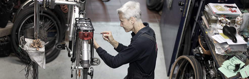 Older worker at the workplace.