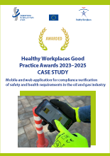 Cover of the case study: Cyprus: Mobile and web application for compliance verification of safety and health requirements in the oil and gas industry 