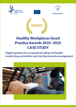 Cover of the case study: Portugal: Digital systems for occupational safety and health monitoring, prevention and alerting in waste management