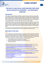 Cover of For health and social care workers free from musculoskeletal disorders