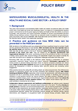 Cover of Safeguarding musculoskeletal health in the health and social care sector