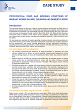 Cover of Psychosocial risks and working conditions of migrant women in care, cleaning and domestic work