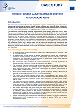 Cover of Sweden: gender mainstreaming to prevent psychosocial risks