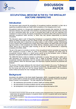 Cover of Occupational medicine in the EU: the specialist doctors’ perspective