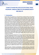Cover of Climate change-related occupational risks in Europe: unequal impacts on worker safety and health