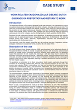 Cover of Work-related cardiovascular disease: Dutch guidance on prevention and return to work