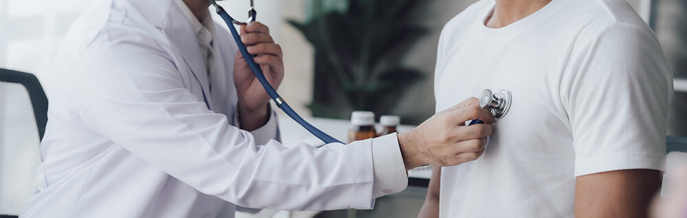 Worker having a medical checkup