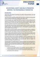Discussion paper - OSH preventive services and professionals