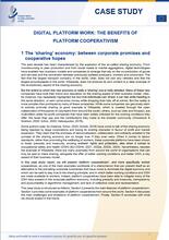 Cover of the case study Digital platform work: the benefits of platform cooperativism 