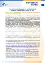 Impact of Long Covid on workers and workplaces and the role of OSH