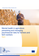 Cover of the report Mental health in agriculture: preventing and managing psychosocial risks for farmers and farm workers