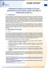 Cover of the case study Addressing workplace stress in Poland: supporting occupational safety and health compliance (Case PL1)