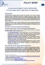 Cover of the policy brief Polish Labour Inspectorate: supporting occupational safety and health compliance