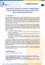 Cover of the case study Irish Health & Safety Authority's recruitment drive: supporting occupational safety and health compliance (Case IE1)