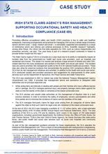 Cover of the case study Irish State Claims Agency's risk management: supporting occupational safety and health compliance (Case IE6)