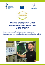 Cover of the case study: Germany: Interactive space for AI-supported assistance to employees and stakeholders in the packaging industry