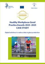 Cover of the case study: Belgium: Digital solutions to reduce risks in glass production