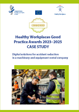 Cover of the case study: Denmark: Digital solutions for accident reduction in a machinery and equipment rental company