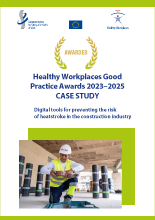 Cover of the case study: Spain: Digital tools for preventing the risk of heatstroke in the construction industry