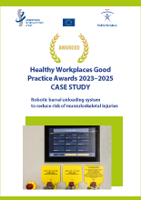 Cover of the case study: Ireland: Robotic barrel unloading system to reduce risk of musculoskeletal injuries 