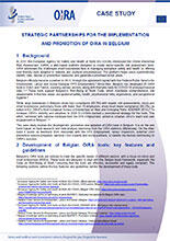 Cover of the case study: Strategic partnerships to implement and promote OiRA in Belgium – Case Study