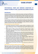 Cover of Psychosocial risks and working conditions of migrant women in care, cleaning and domestic work