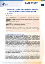 Cover of PrePS in wood – prevention of psychosocial risks in the wood industries in Belgium