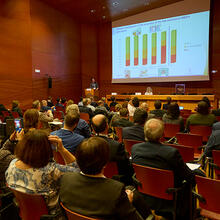 People attending a conference
