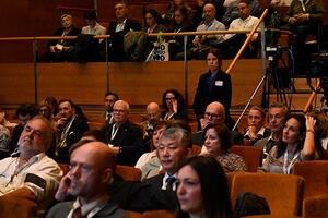 People attending a conference