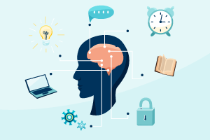 Mental health vector background concept