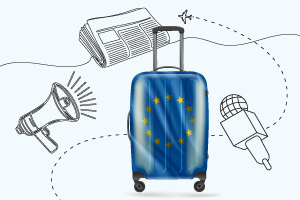 travel across EU concept
