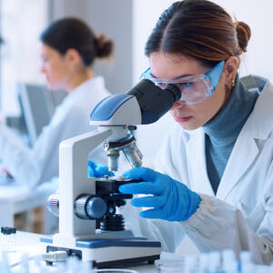 Researchers working in the clinical laboratory