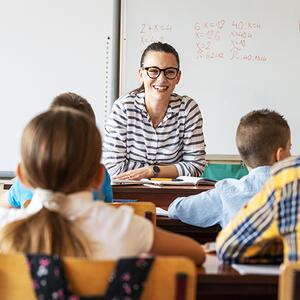Female teacher in a primary school